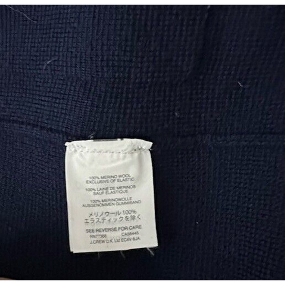 J Crew‎ Knit Blazer Womens XS Navy Blue Cardigan Long Sleeve Open Front Pockets - Picture 6 of 6